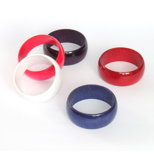 Wooden lacquered bracelets B003