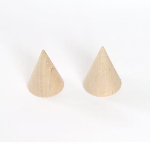 Wooden cones, wooden pieces
